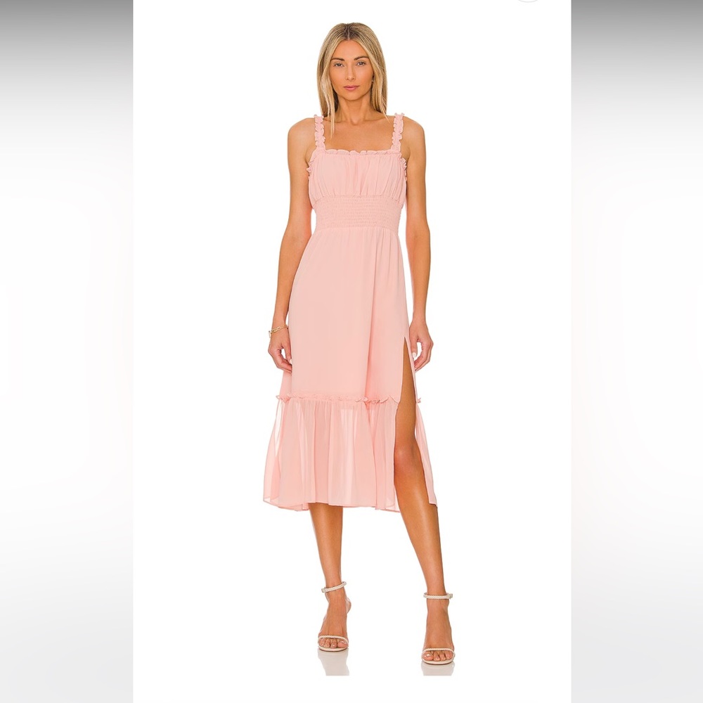 Lovers and Friends Arden Midi Dress in Light Pink small
